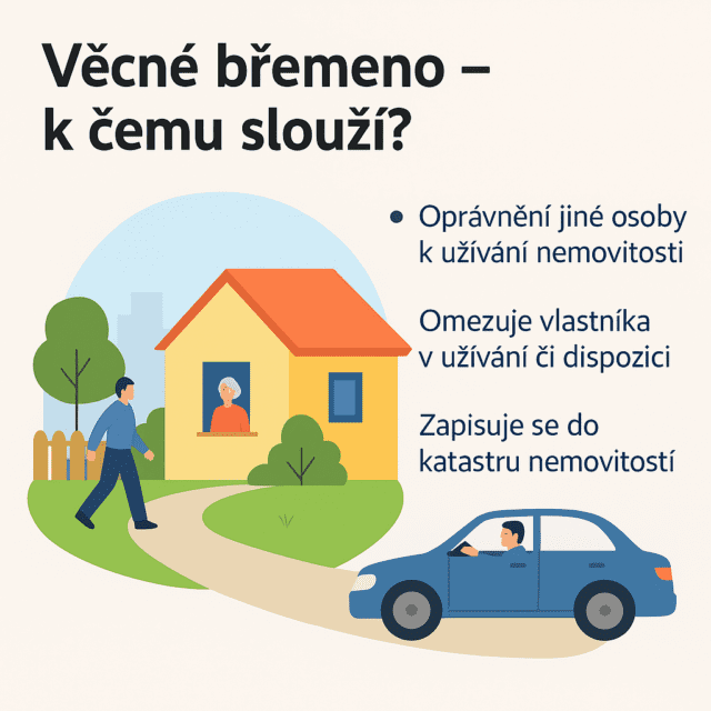 k čemu slouží věcné břemeno