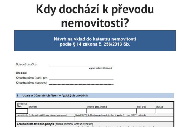 změna vlastnictví nemovitosti
